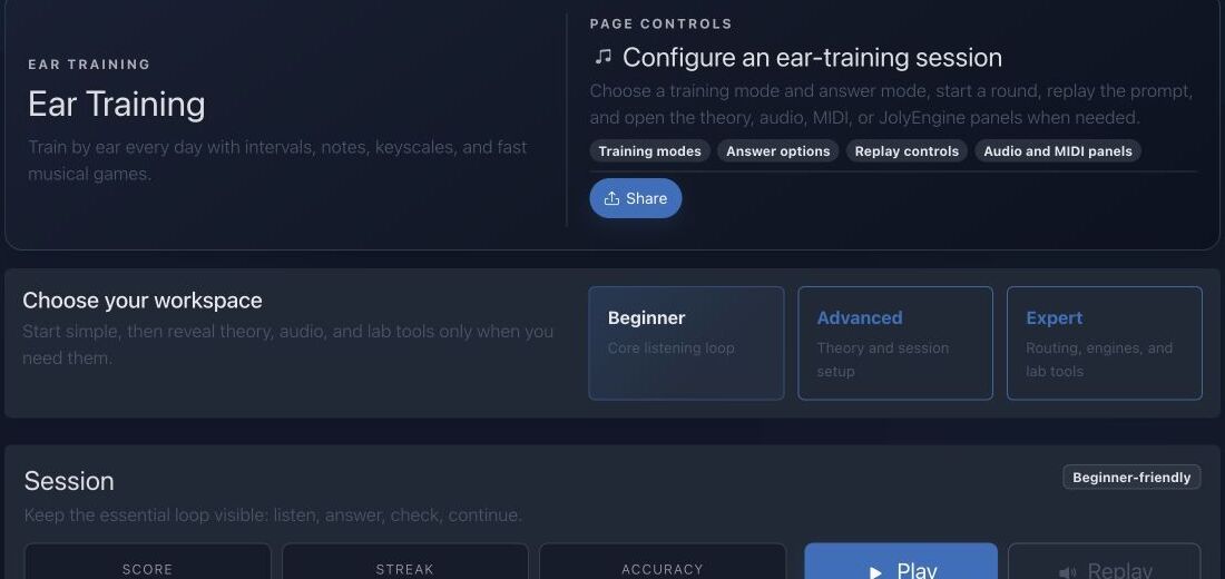 JolyMusic — Construire une routine d’entraînement auditif