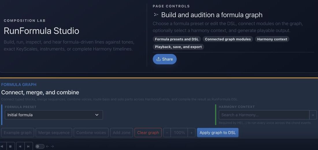JolyMusic — Générer des idées avec RunFormula